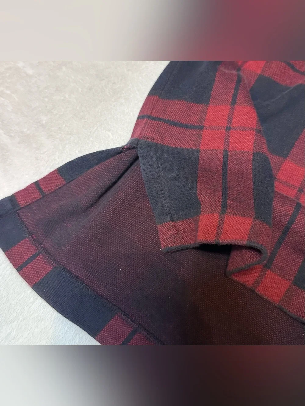 Ralph Lauren Navy and Red Plaid Polo